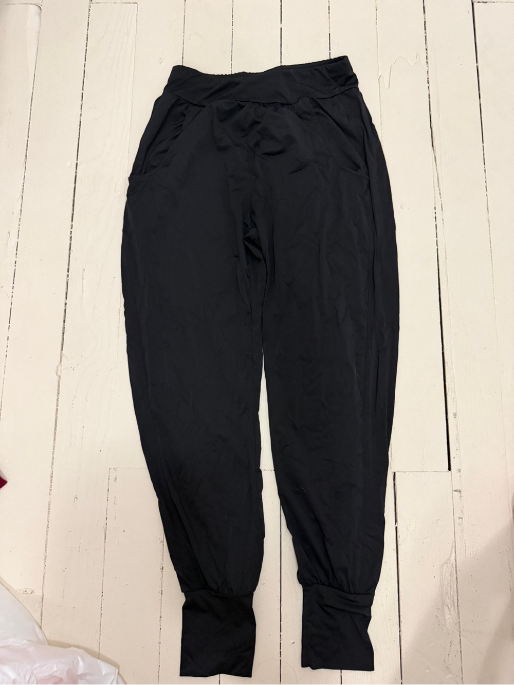 ZYIA Black Track Joggers with Cuffed Ankles